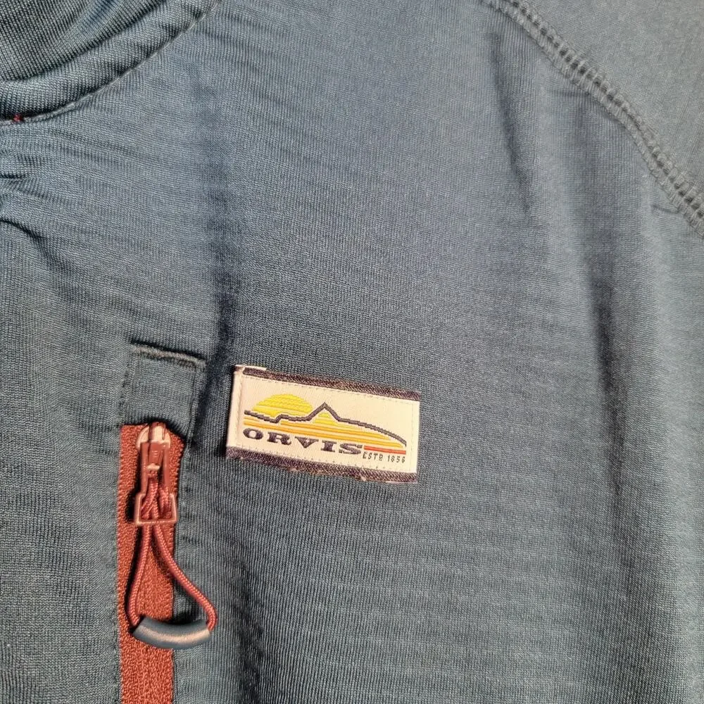 Orvis Mens XL Horseshoe Hills Fleece 1/4 Zip Pullover Green